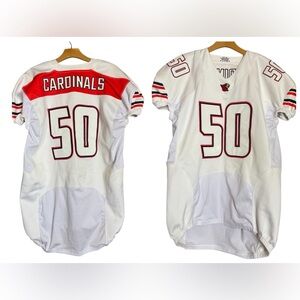 Louisville Cardinals white Team Issued jersey Number 50
